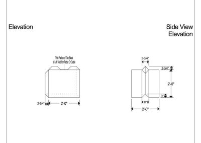 Concrete Barrier Blocks 2x2x2 O.D. Bin Block Detail